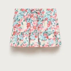 Girls' tiered skirt in floral