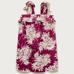 Girls' tie-shoulder dress in broken-in-jersey