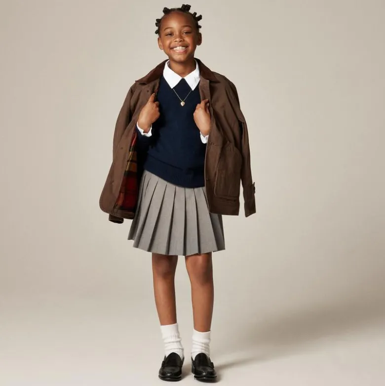 Girls' uniform pleated skirt