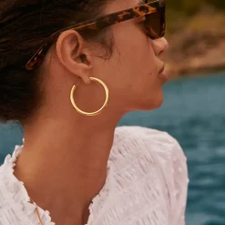 Gold hoop earrings
