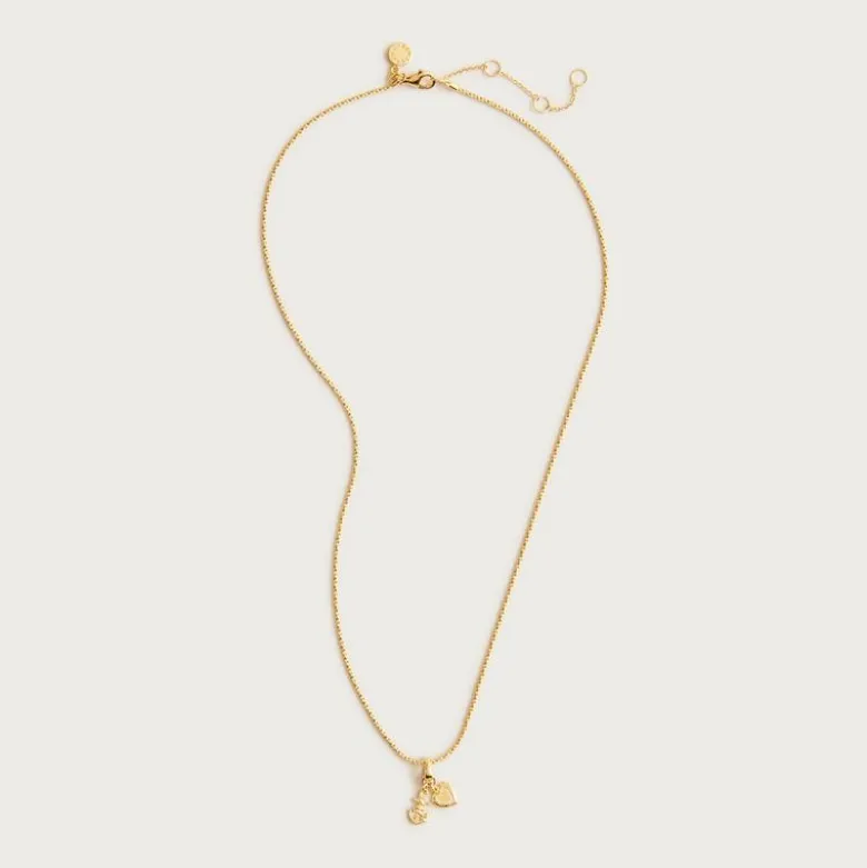Gold vermeil heart charm necklace