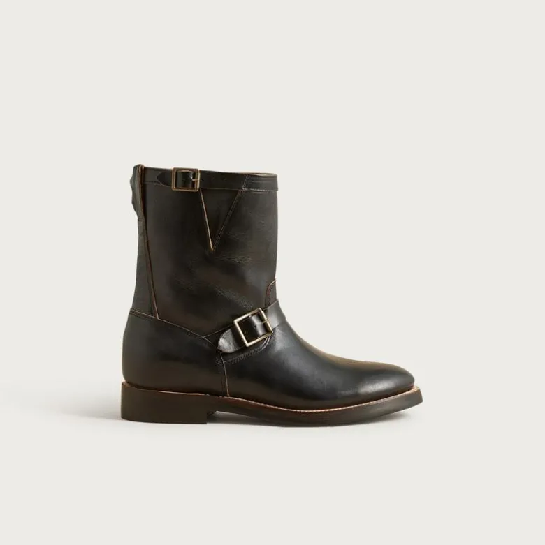 Hambleton engineer boots in leather
