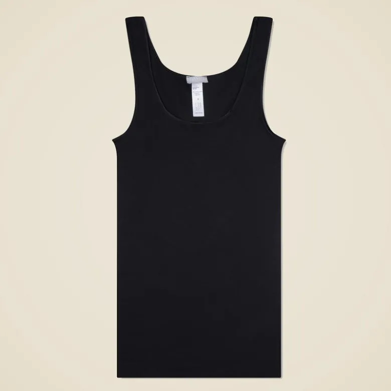 HANRO® cotton seamless round-neck tank top