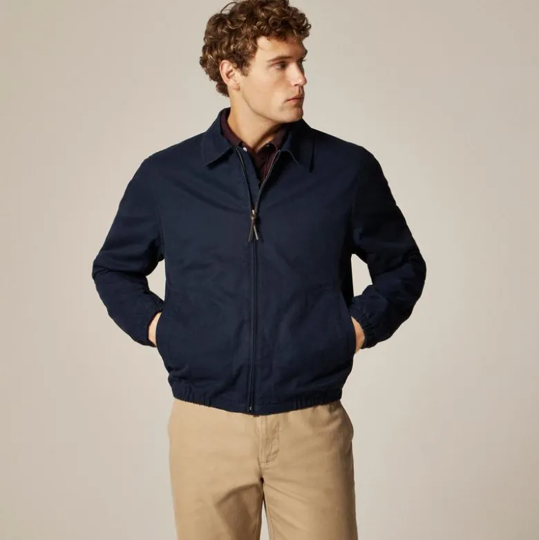 Harrington jacket in cotton twill