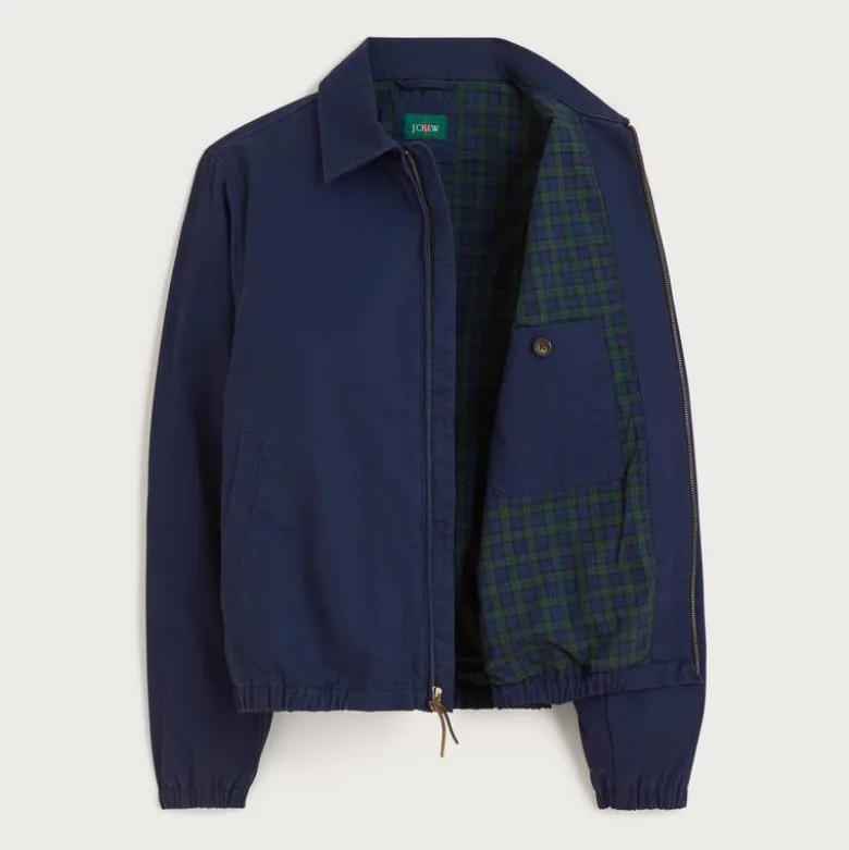 Harrington jacket in cotton twill