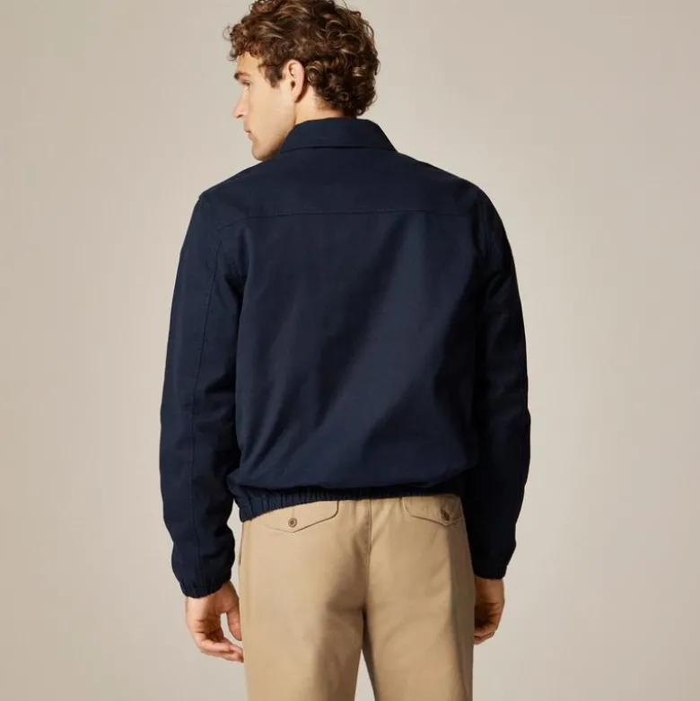 Harrington jacket in cotton twill