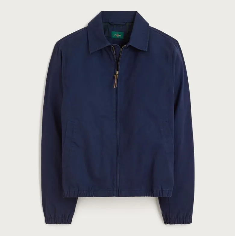 Harrington jacket in cotton twill
