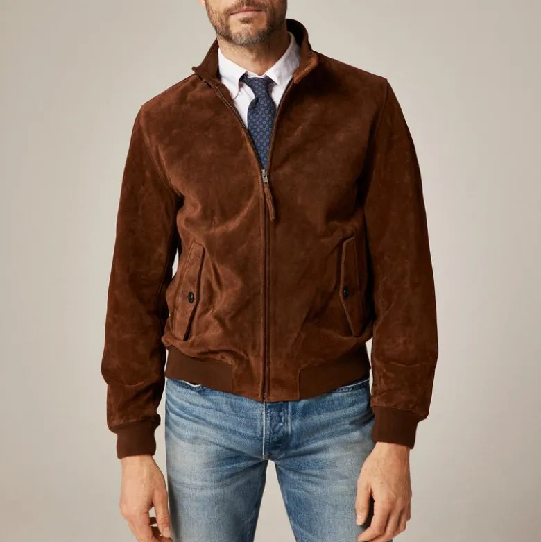 Harrington jacket in Italian suede