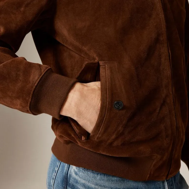 Harrington jacket in Italian suede