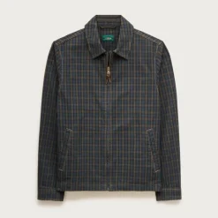 Harrington jacket in plaid with straight hem