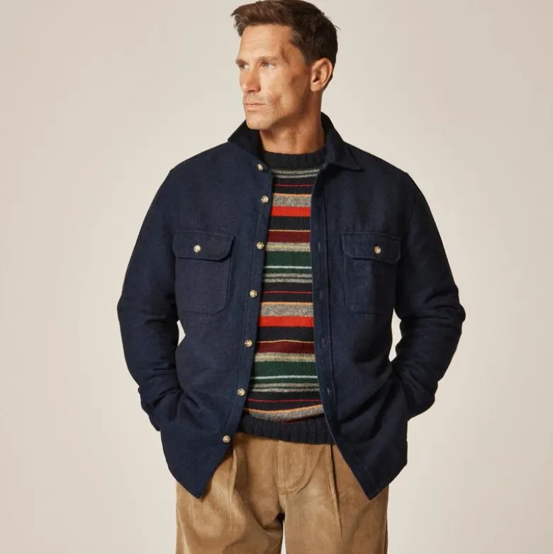 Heavyweight chamois workshirt in Japanese cotton