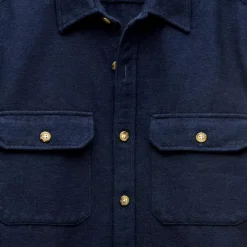 Heavyweight chamois workshirt in Japanese cotton