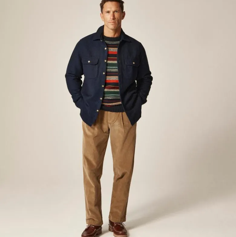 Heavyweight chamois workshirt in Japanese cotton
