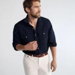 Heavyweight chamois workshirt in Japanese cotton