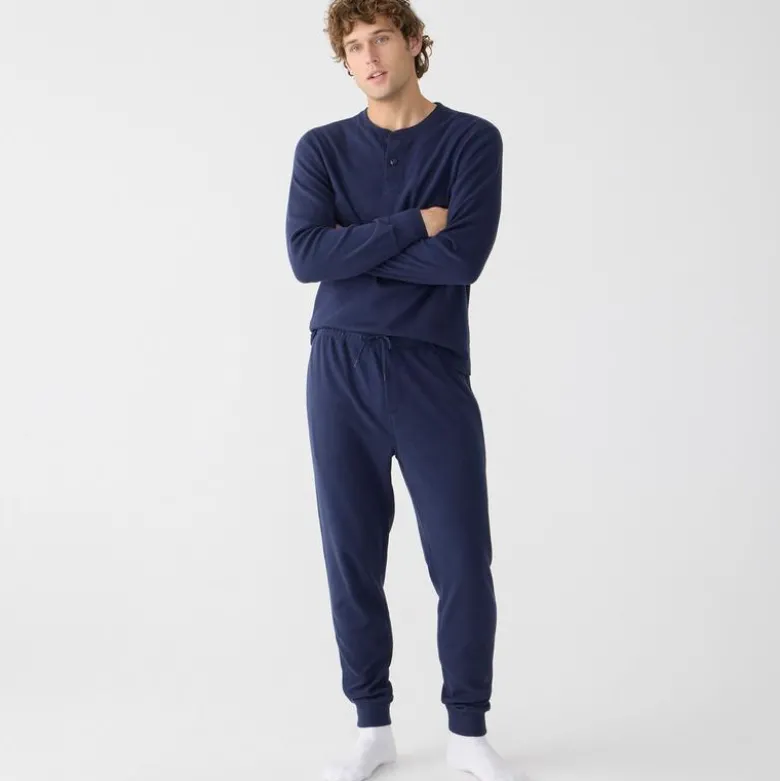 Heritage brushed rib-knit jogger pant