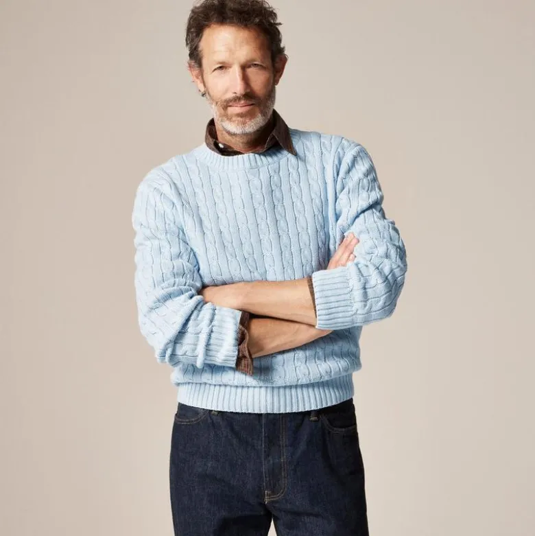 Heritage cotton cable-knit sweater