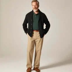 Heritage cotton cable-knit shawl-collar sweater