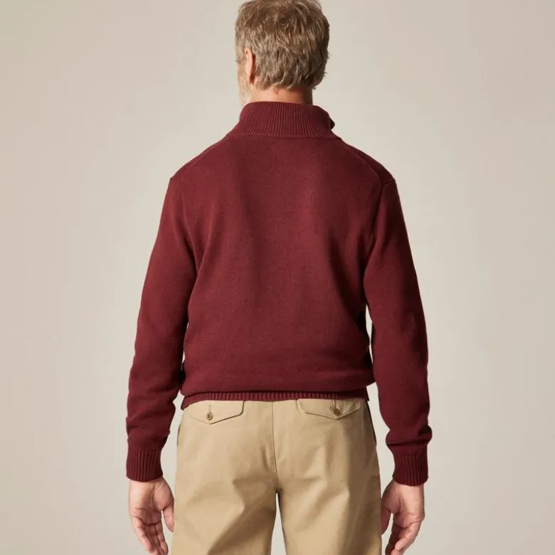 Heritage cotton quarter-zip sweater