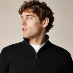 Heritage cotton quarter-zip sweater