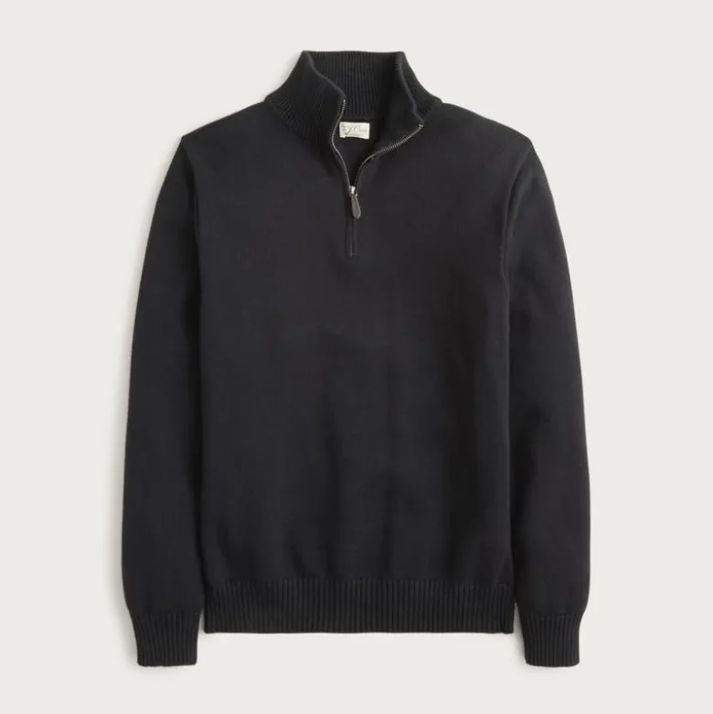 Heritage cotton quarter-zip sweater