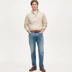 Heritage cotton quarter-zip sweater