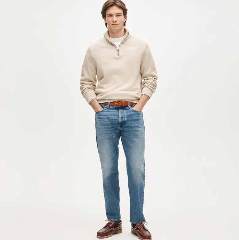Heritage cotton quarter-zip sweater