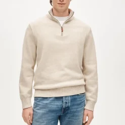 Heritage cotton quarter-zip sweater