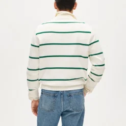Heritage cotton sweater in stripe