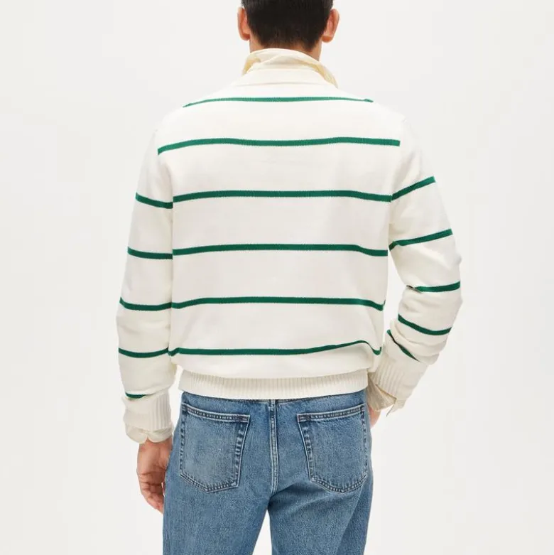 Heritage cotton sweater in stripe