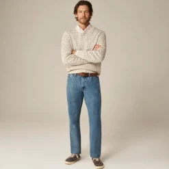 Heritage cotton sweater in bird's-eye stitch