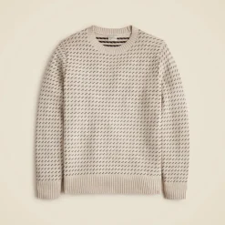 Heritage cotton sweater in bird's-eye stitch