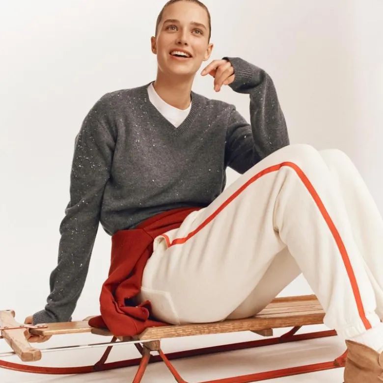 Heritage terry jogger pant with side stripe
