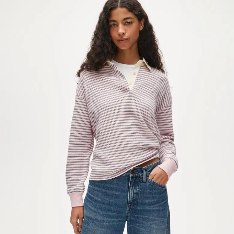 Heritage terry relaxed rugby sweatshirt