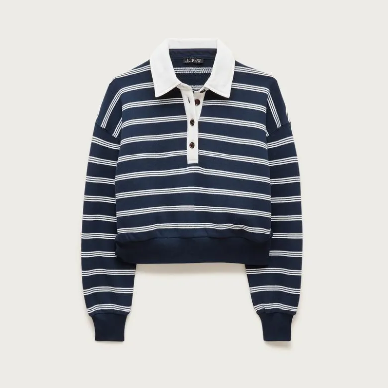 Heritage terry rugby sweatshirt in stripe