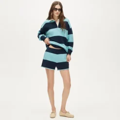Heritage terry sweatshort in stripe