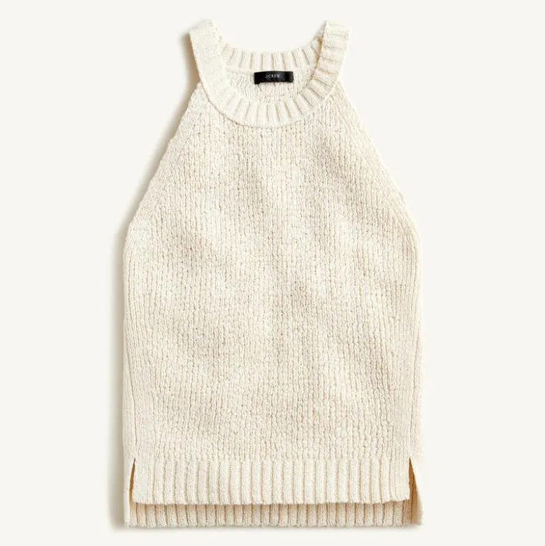 High-neck sweater-tank