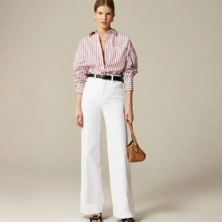 High-rise denim trouser jean