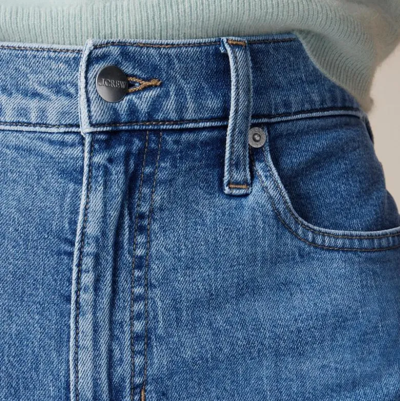 High-rise denim trouser jean