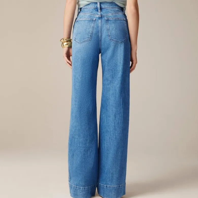 High-rise denim trouser jean