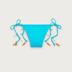 Hipster string bikini bottom with charms