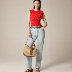 Hyacinth top in cotton poplin