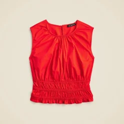 Hyacinth top in cotton poplin