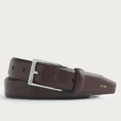 Italian leather dress belt