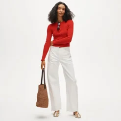 Jackie pointelle cardigan in premium ultra-fine cotton