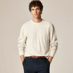 Jacquard rib-knit crewneck