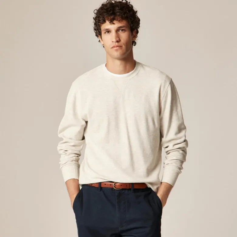 Jacquard rib-knit crewneck