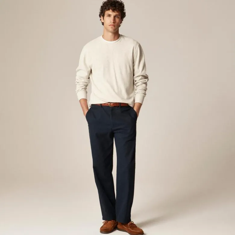 Jacquard rib-knit crewneck
