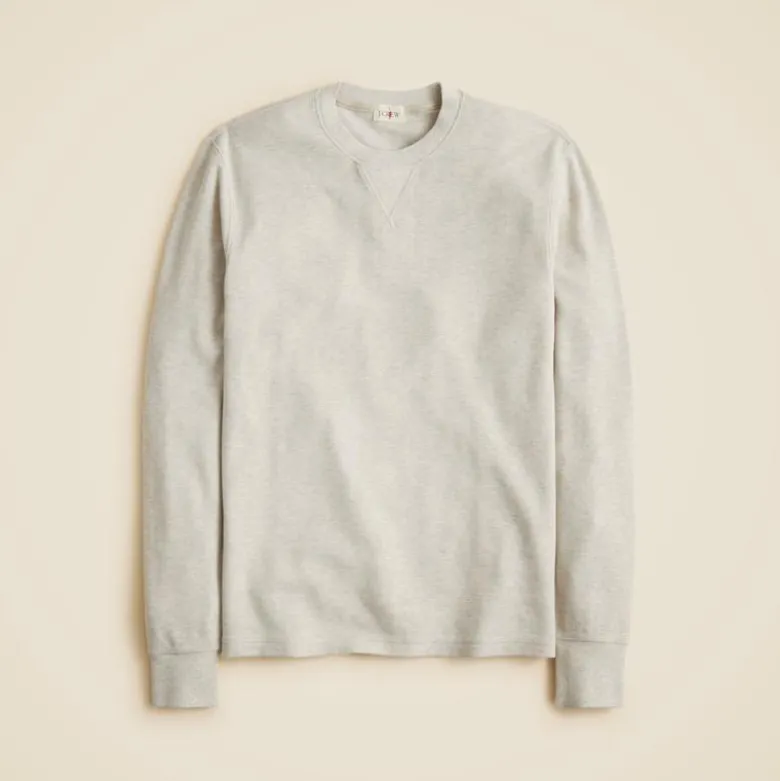 Jacquard rib-knit crewneck