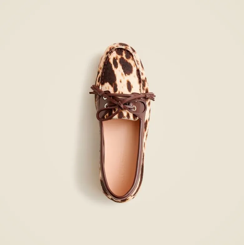 J.Crew driving loafers in printed calf hair
