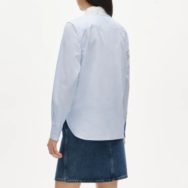 Jules classic-fit eyelet tie-neck shirt